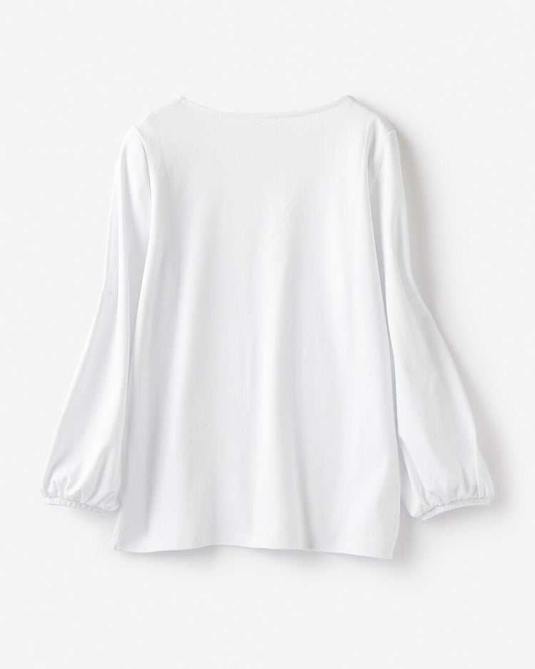 ボートネック／9分袖パフ・ドゥクラッセTシャツ 詳細画像 ホワイト 6
