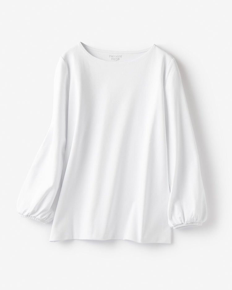 ボートネック／9分袖パフ・ドゥクラッセTシャツ 詳細画像 ホワイト 7