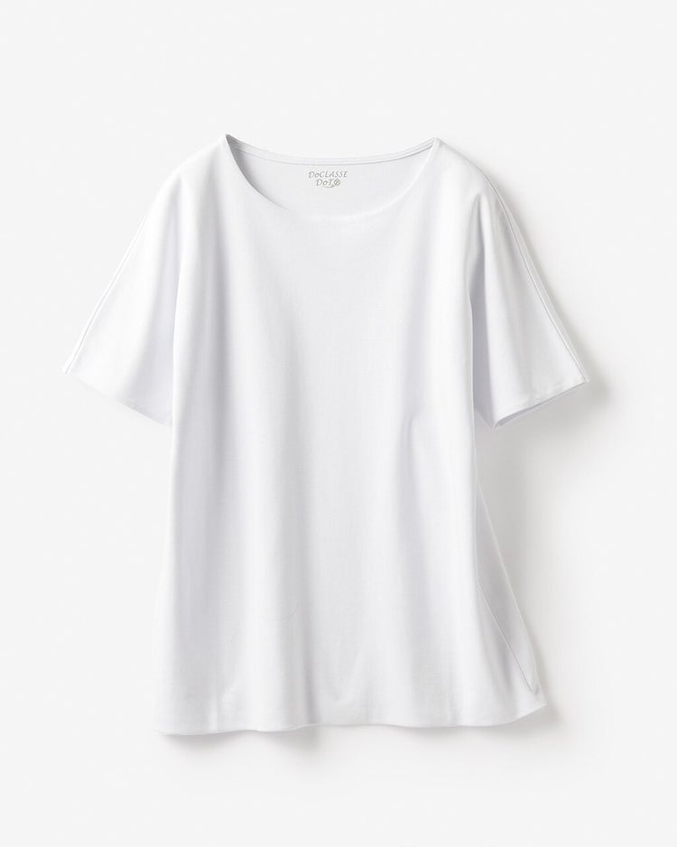 立体クルーネック／半袖・ドゥクラッセTシャツ 詳細画像 ホワイト 4