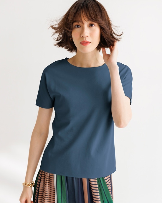 立体クルーネック／半袖・ドゥクラッセTシャツ