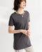 立体クルーネック長め丈／半袖・ドゥクラッセTシャツ 詳細画像