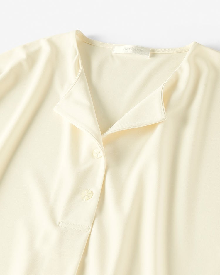 強撚スムース・フロントタックトップス 詳細画像 ホワイト 3