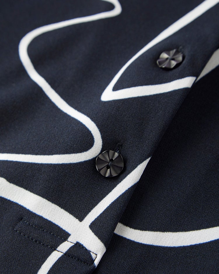 強撚スムース・フロントタックトップス 詳細画像 ネイビーＸオフ 4