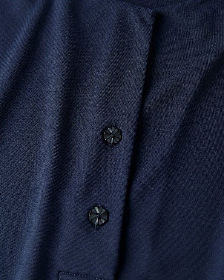 強撚スムース・フロントタックトップス 詳細画像 ネイビー 5