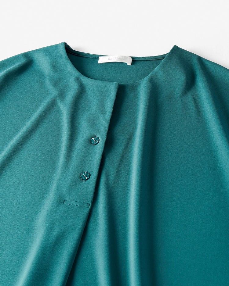 強撚スムース・フロントタックトップス 詳細画像 グリーン 3