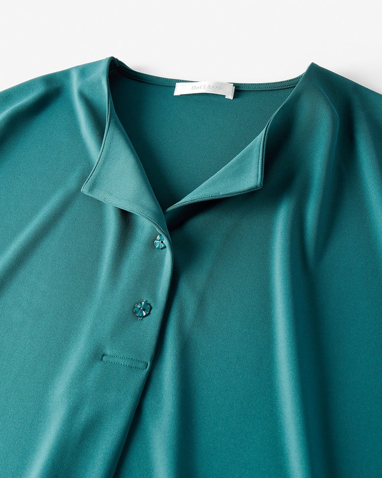 強撚スムース・フロントタックトップス 詳細画像 グリーン 4