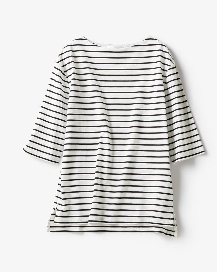 ボートネック・ボーダーTシャツ 詳細画像 ホワイト・パターン 6