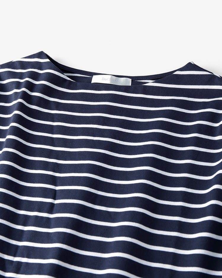 ボートネック・ボーダーTシャツ 詳細画像 ネイビーパターン 3