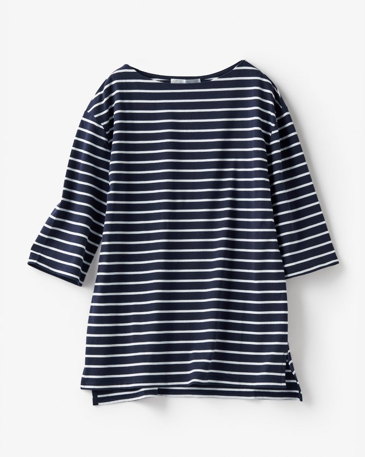 ボートネック・ボーダーTシャツ 詳細画像 ネイビーパターン 6