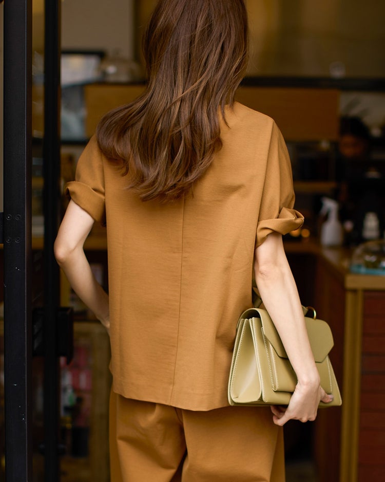 シルキーポンチ・フォルムトップス 詳細画像 キャメル 2