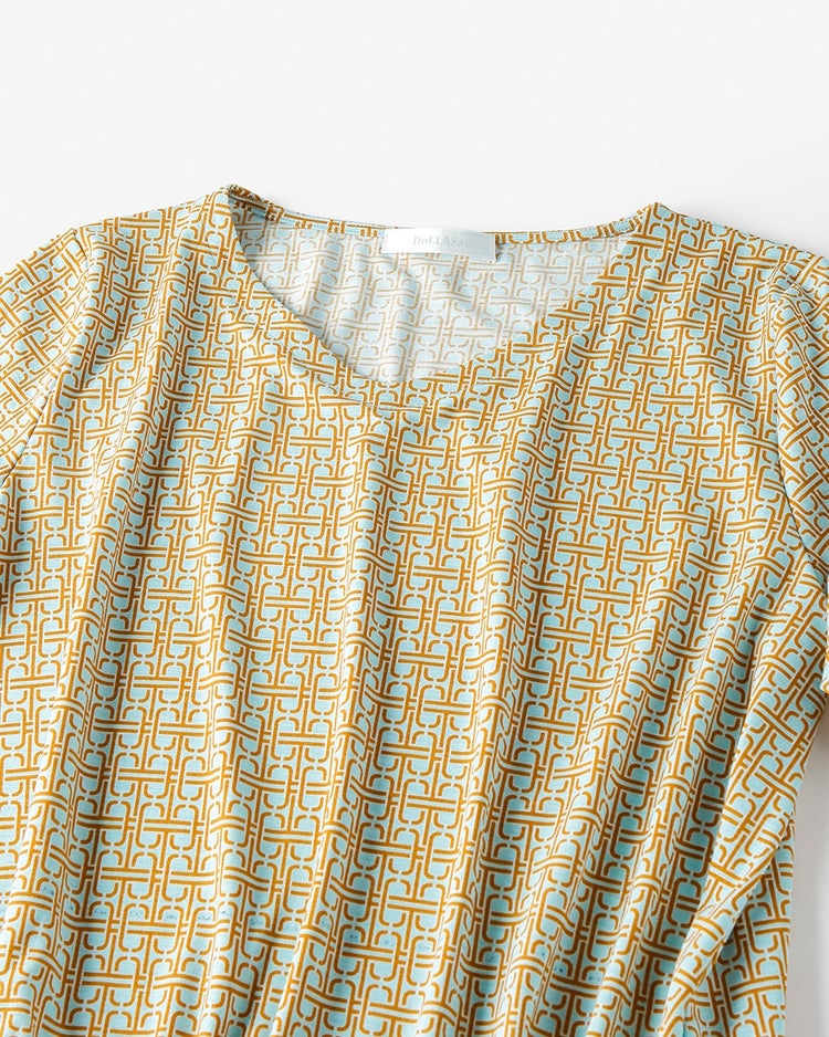 UVスラブ・Vネックギャザーワンピース 詳細画像 ミントグリーン 4