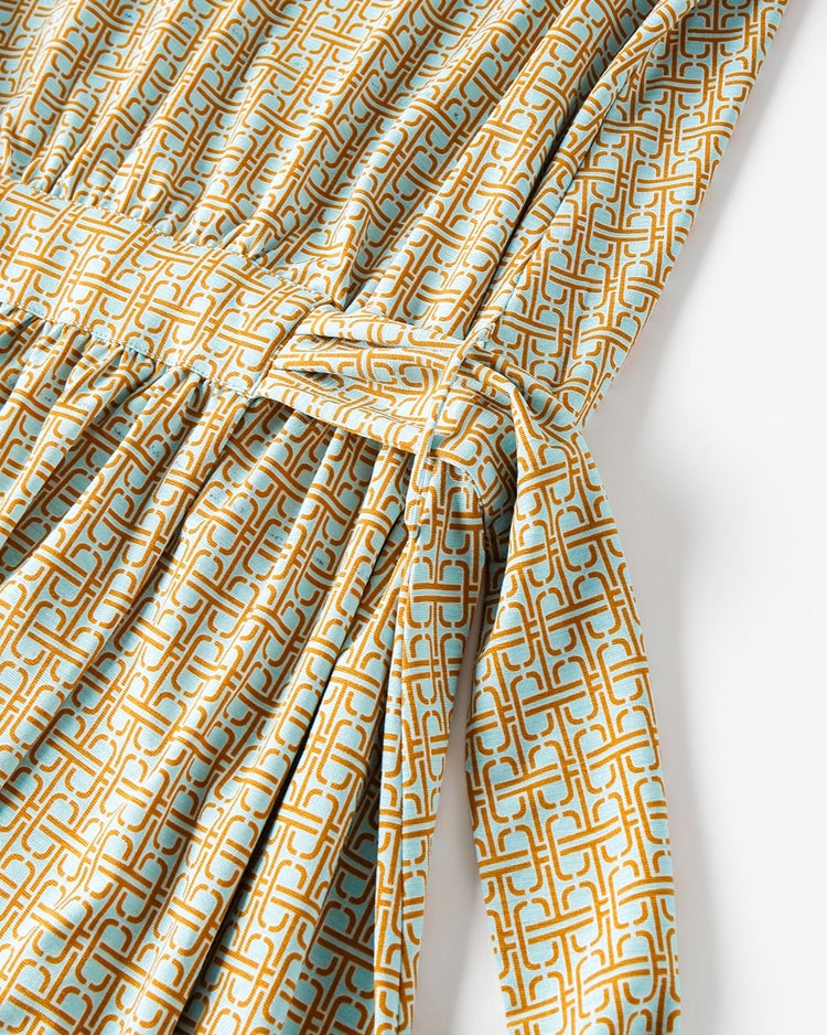 UVスラブ・Vネックギャザーワンピース 詳細画像 ミントグリーン 5