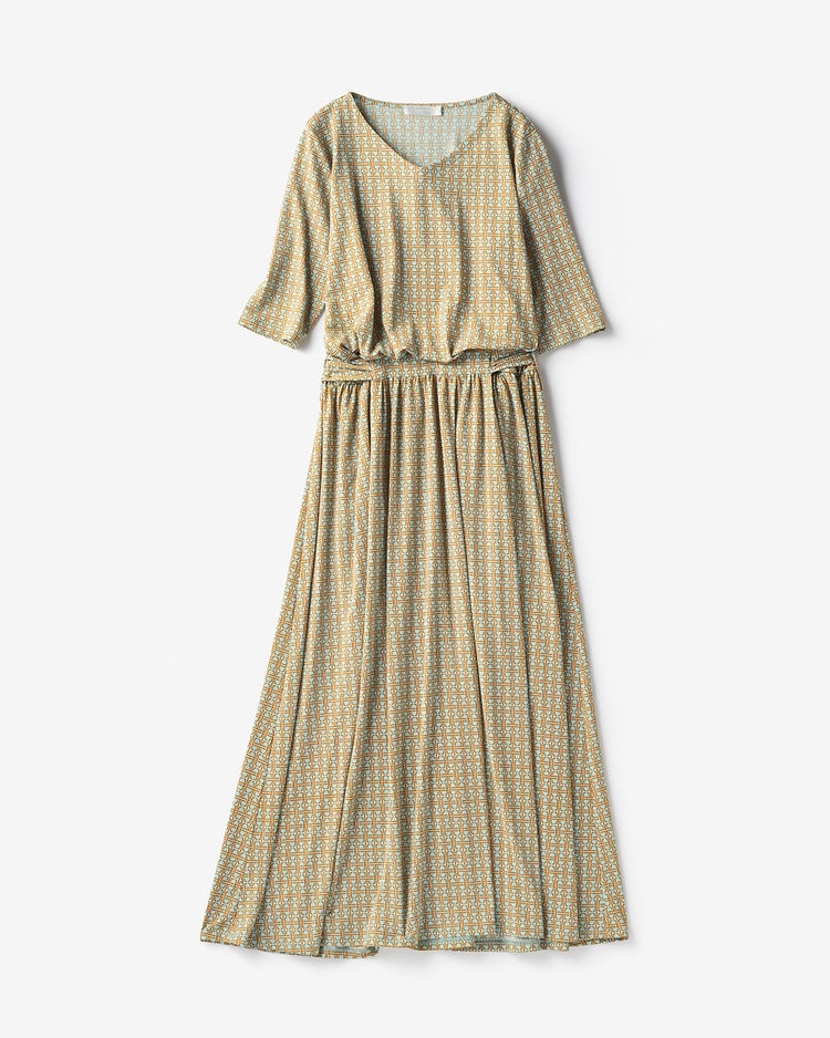 UVスラブ・Vネックギャザーワンピース 詳細画像 ミントグリーン 7