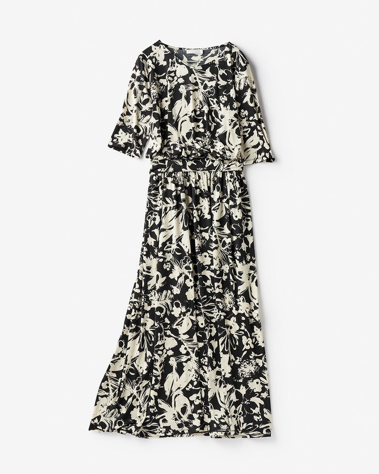 UVスラブ・Vネックギャザーワンピース 詳細画像 ブラックベルベット 7