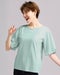 浅Vネック／ランタンスリーブ・ドゥクラッセTシャツ 詳細画像
