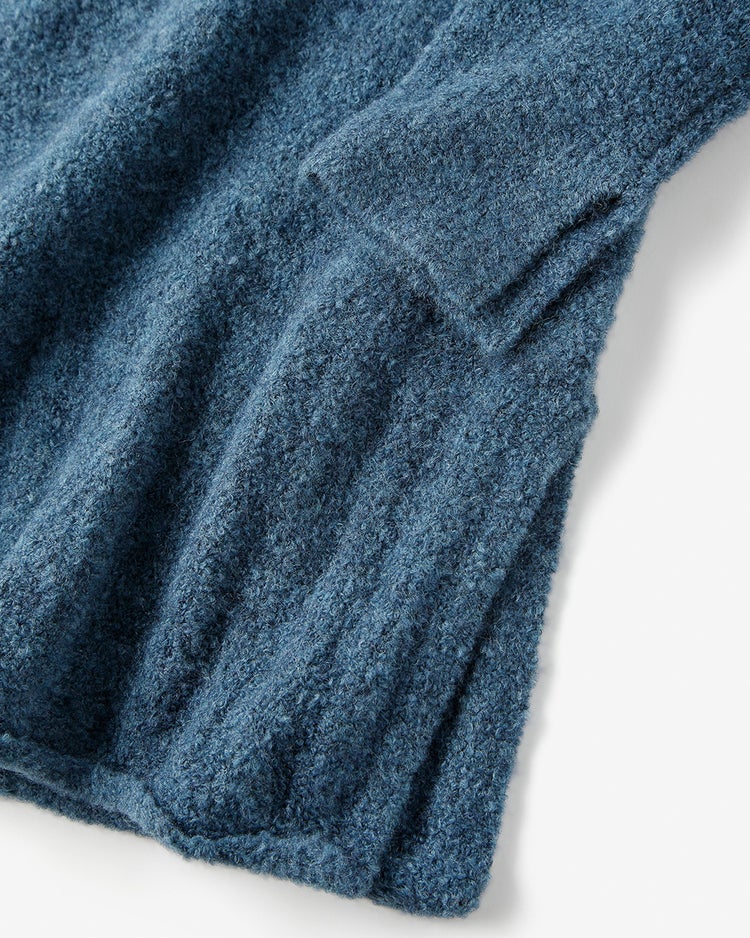 イタリアンアルパカ・ハイネックロングセーター 詳細画像 ブルーグレー 3