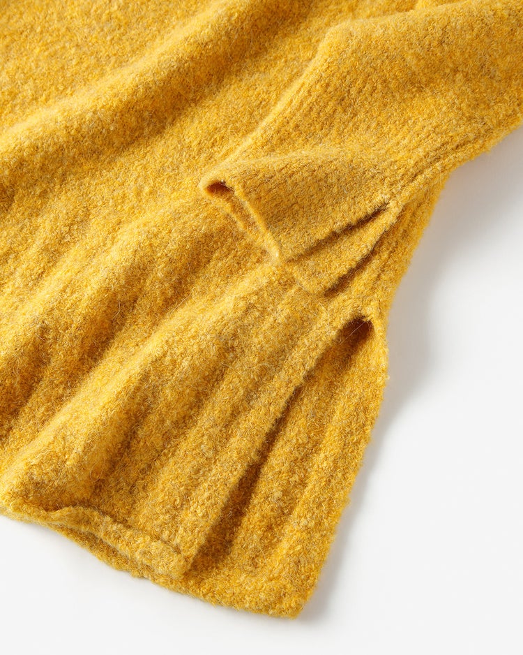 イタリアンアルパカ・ハイネックロングセーター 詳細画像 マスタード 3