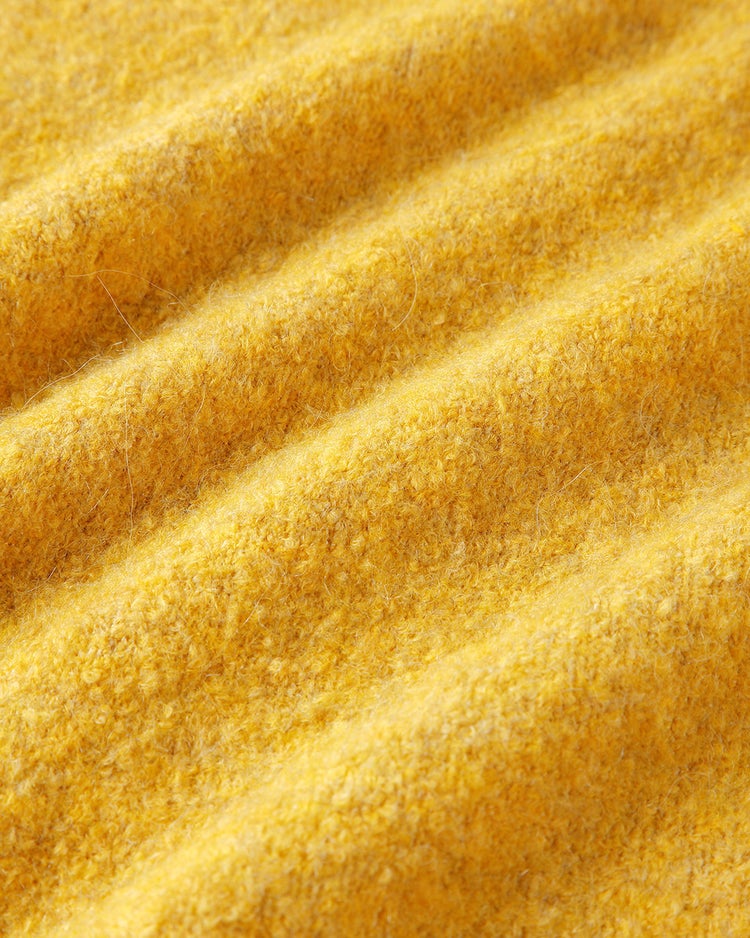 イタリアンアルパカ・ハイネックロングセーター 詳細画像 マスタード 4