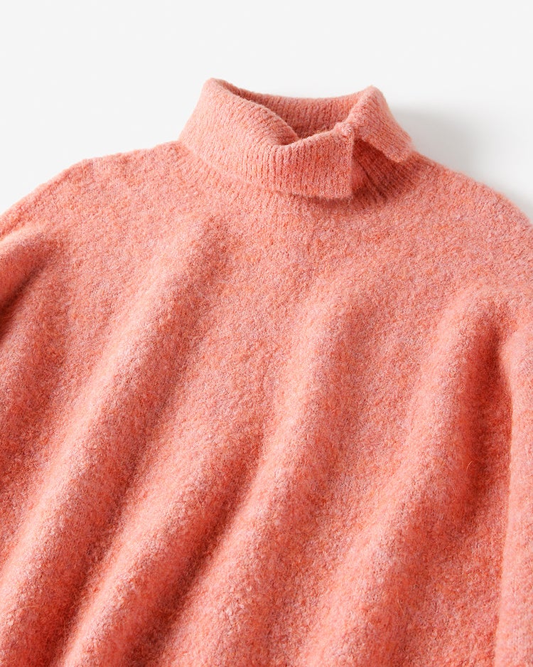 イタリアンアルパカ・ハイネックロングセーター 詳細画像 ピンク 3