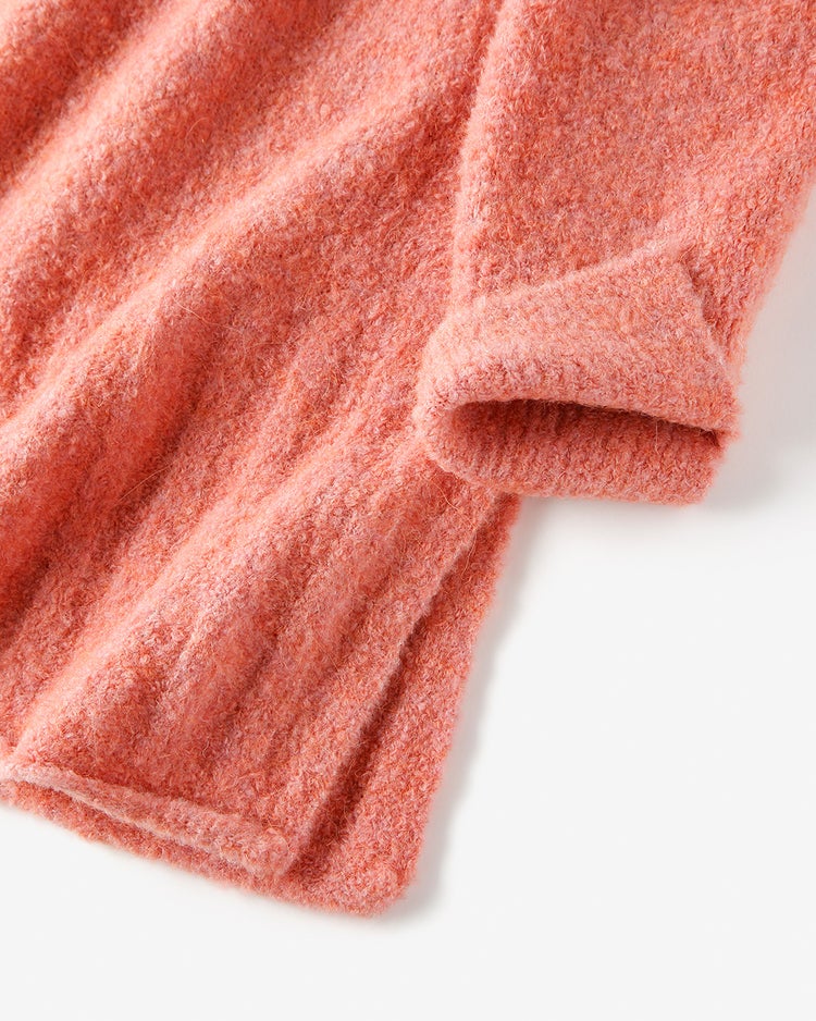 イタリアンアルパカ・ハイネックロングセーター 詳細画像 ピンク 4