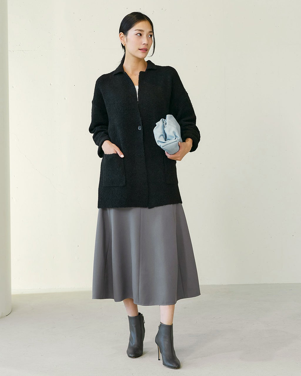 イタリアンアルパカ・ループヤーンジャケット/40代50代からの