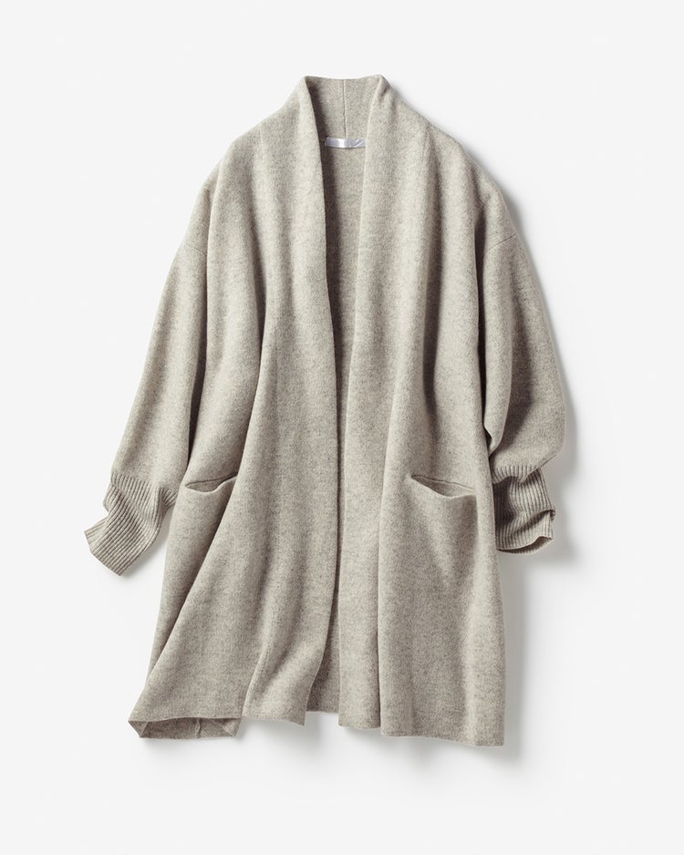 スーパーファインメリノ・カシミヤ混コーディガン 詳細画像 ライトグレー 6