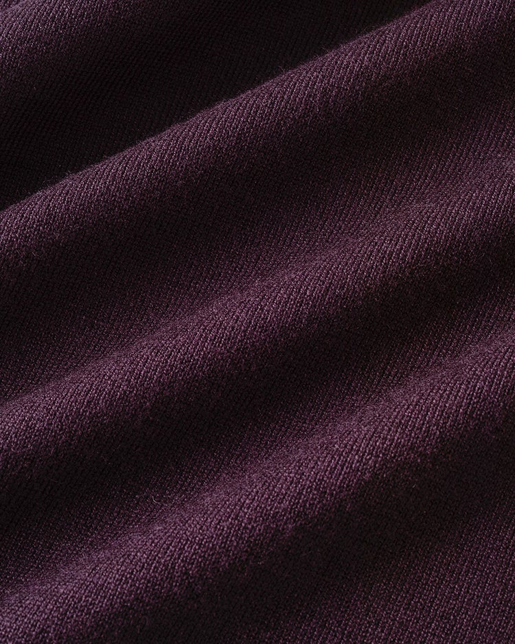 ダブルカフス・配色ハイネック 詳細画像 茄子紺 4