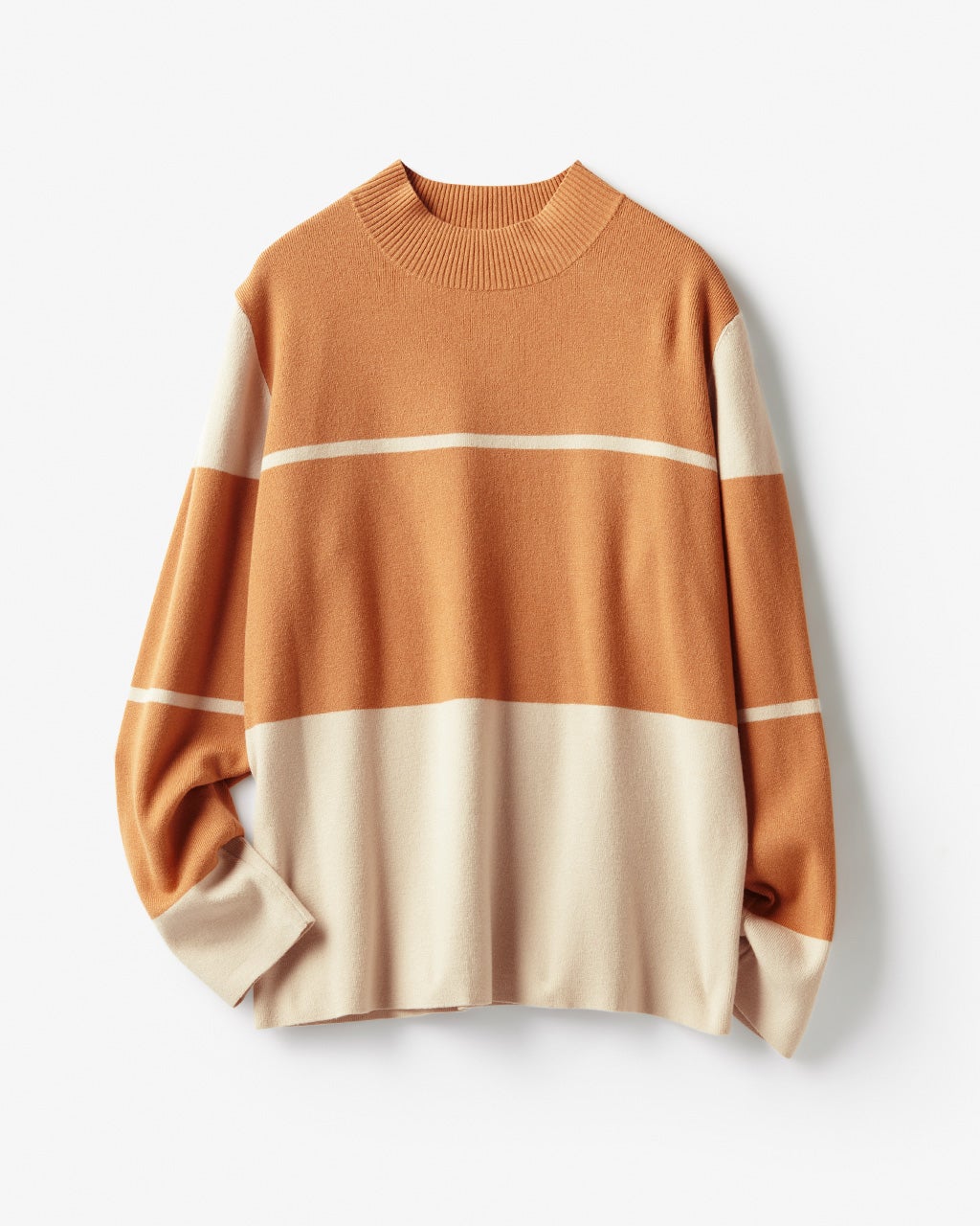 総針編み・バイカラーハイネック/DoCLASSE