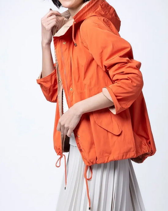 レディース フード付きコート（オレンジ）一覧/40代50代からの  