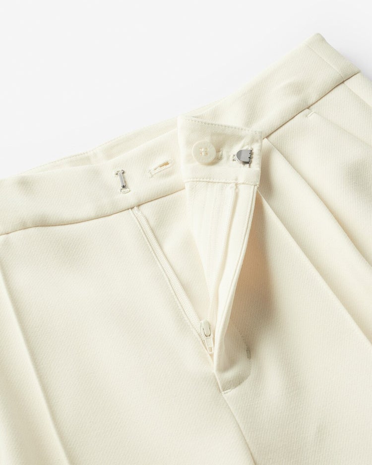 プレミアム二重織・ピンタックテーパード 詳細画像 オフホワイト 3