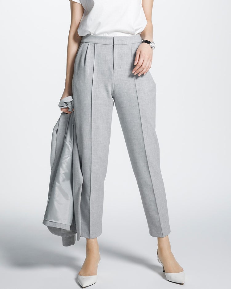 プレミアム二重織・ピンタックテーパード 詳細画像 ライトグレー 1