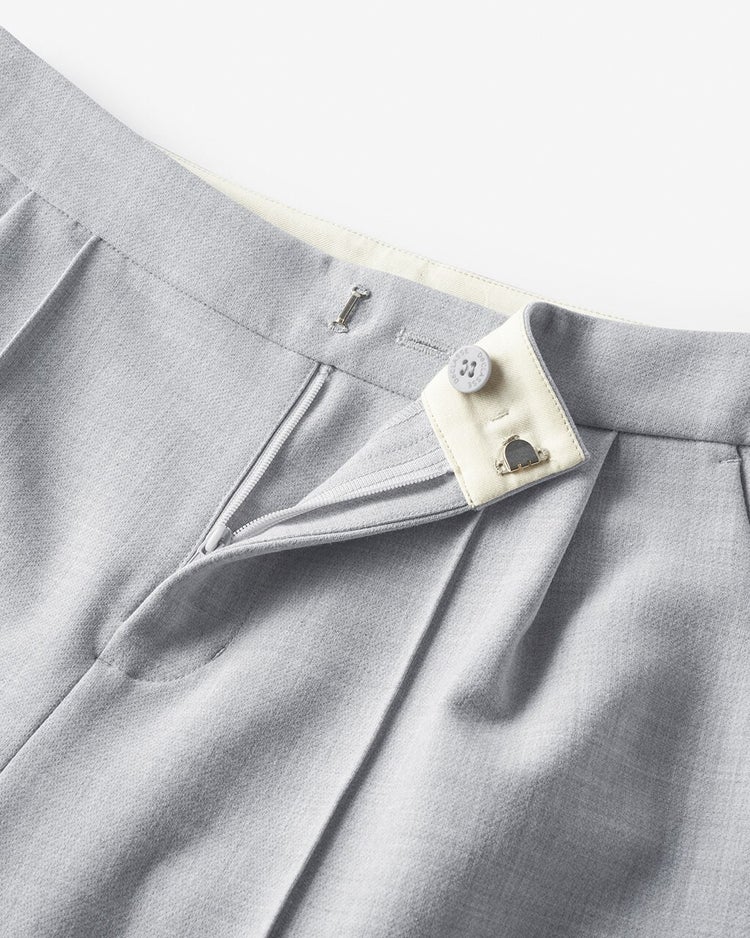 プレミアム二重織・ピンタックテーパード 詳細画像 ライトグレー 2