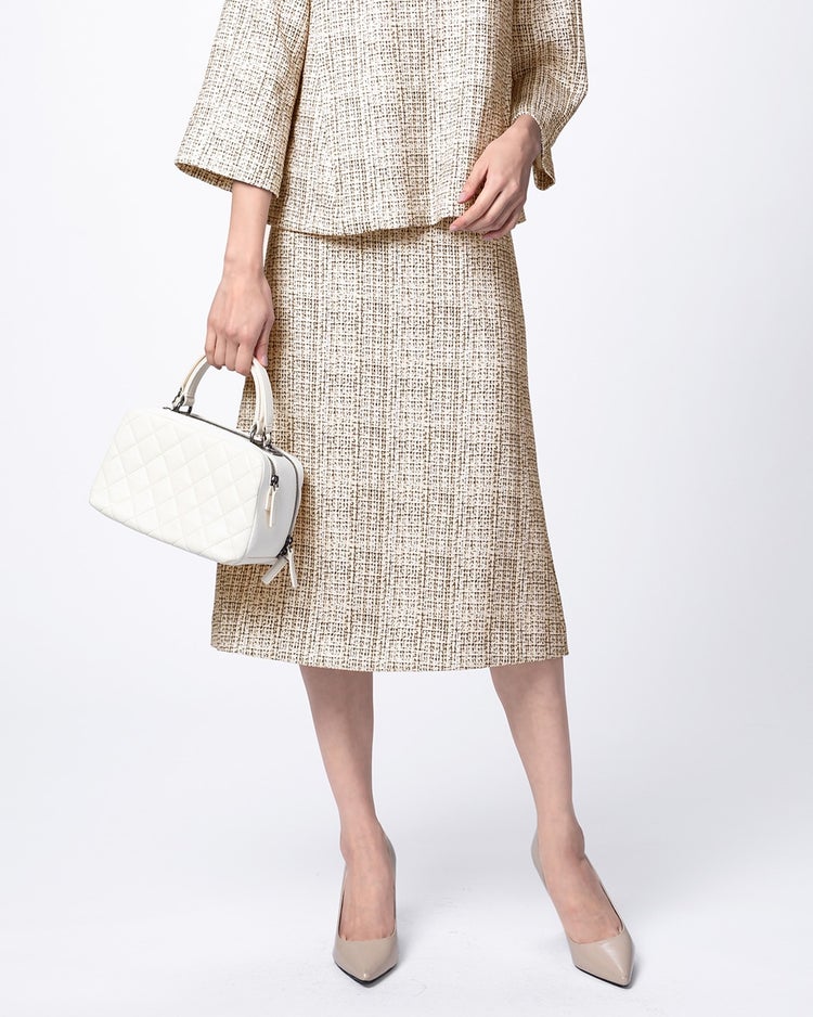 ななこ織・パイピングスカート 詳細画像 ベージュ 1