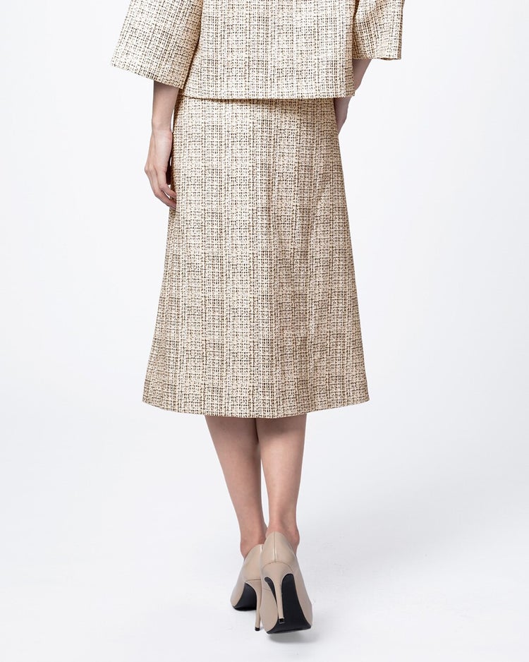 ななこ織・パイピングスカート 詳細画像 ベージュ 3