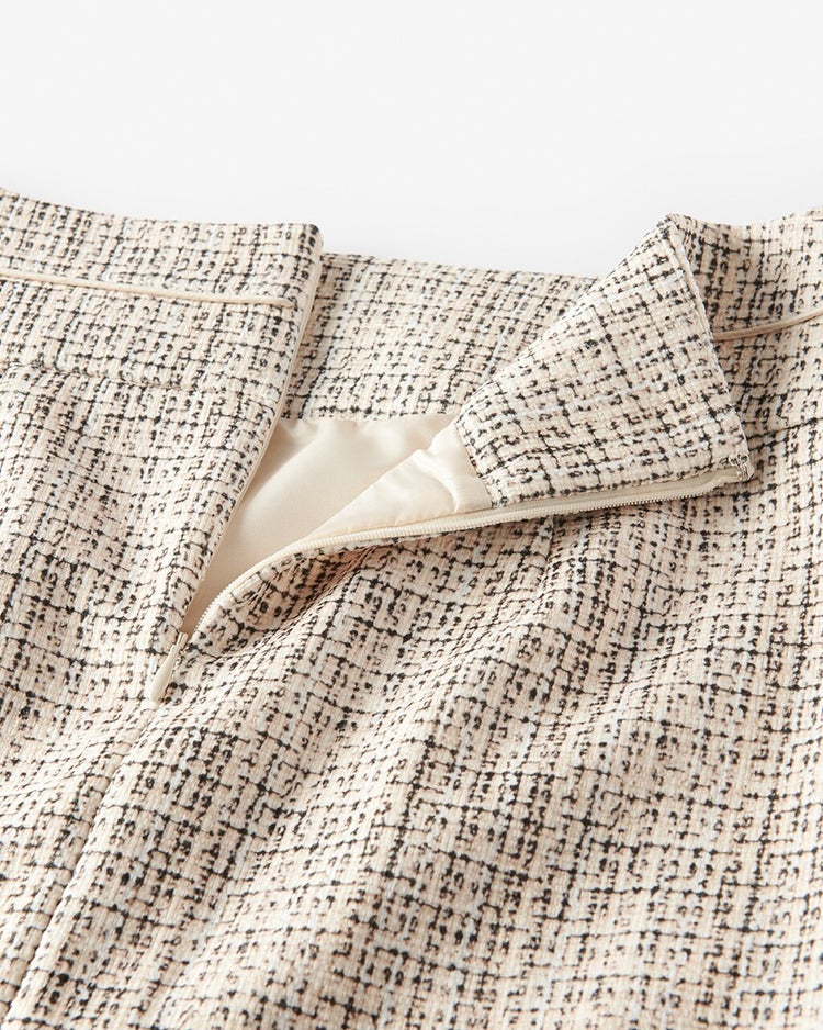 ななこ織・パイピングスカート 詳細画像 ベージュ 4