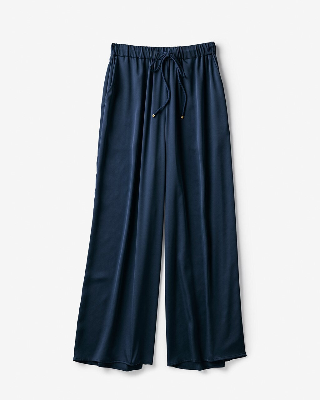 ドローストリング・とろみワイドパンツ/40代50代からの