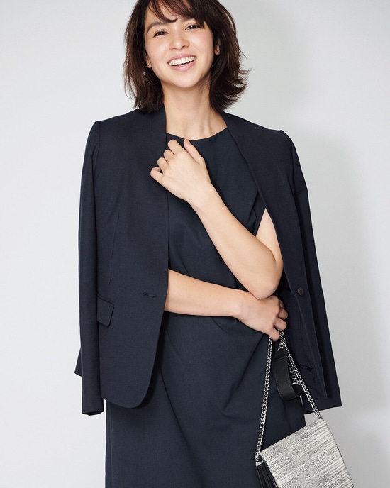 シャンブレーオックス・ノーカラージャケット