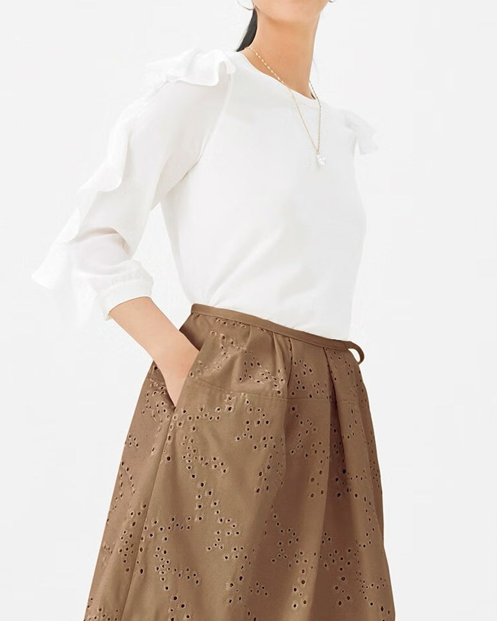 フリルスリーブ・プルオーバーニット/DoCLASSE