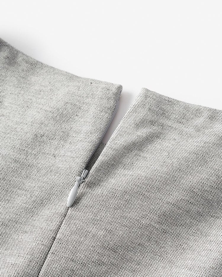 シャンブレーオックス・フォルムワンピ 詳細画像 ライトグレー 2