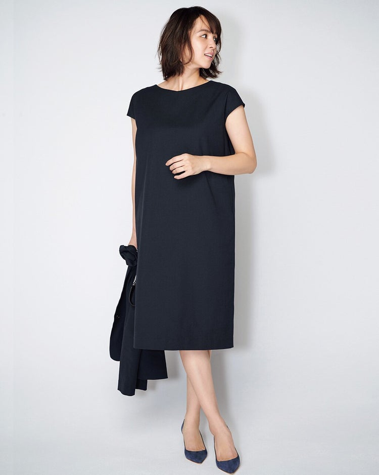 シャンブレーオックス・フォルムワンピ 詳細画像 ネイビー 1