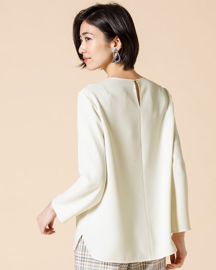 ドレープWクロス・ブラウス 詳細画像 オフホワイト 2