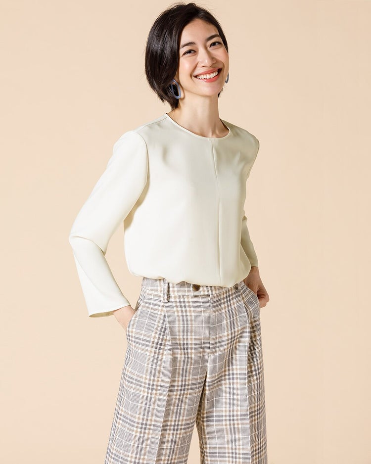 ドレープWクロス・ブラウス 詳細画像 オフホワイト 3