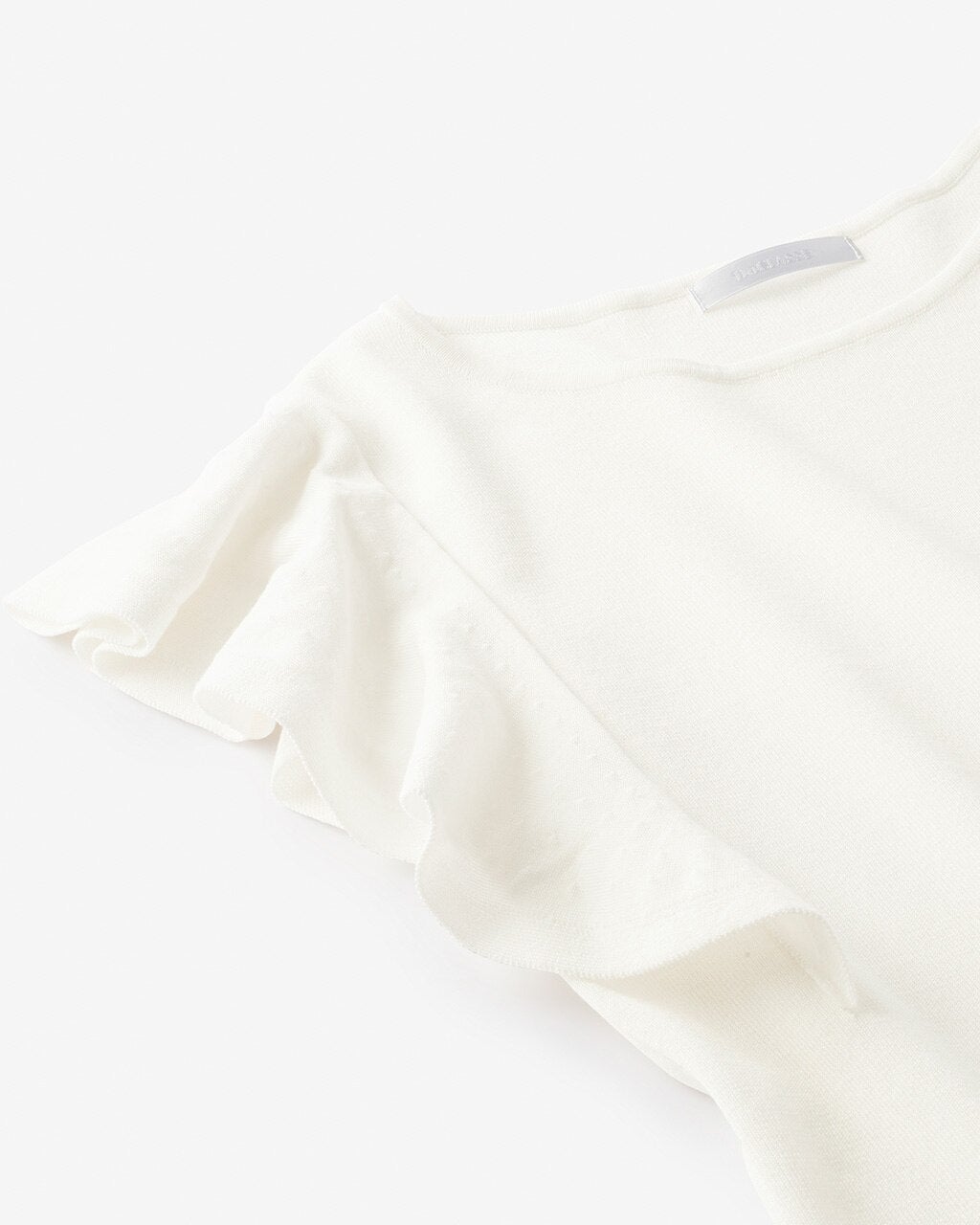 シルキーコットン・袖フリルトップス/40代50代からのレディース