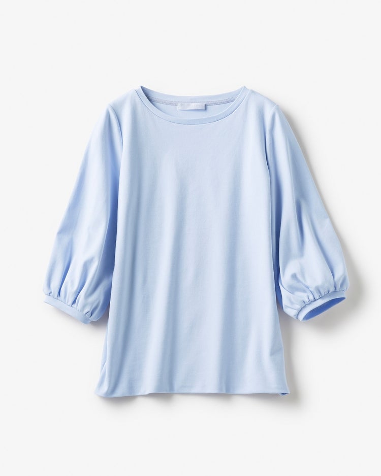クルーネック／パフ7分袖・ドゥクラッセTシャツ 詳細画像 ペールブルー 4