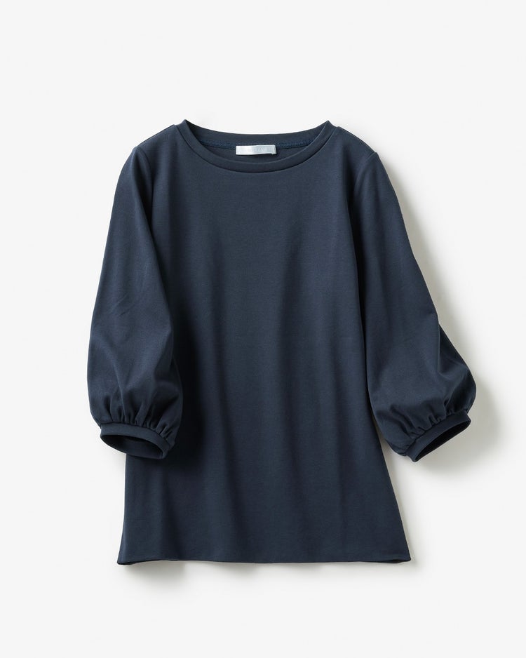 クルーネック／パフ7分袖・ドゥクラッセTシャツ 詳細画像 ミッドナイトブルー 4