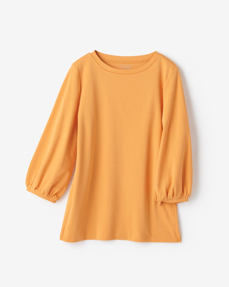 クルーネック／パフ7分袖・ドゥクラッセTシャツ 詳細画像 ライトオレンジ 3