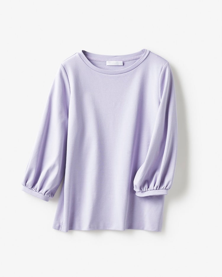 クルーネック／パフ7分袖・ドゥクラッセTシャツ 詳細画像 ラベンダー 1