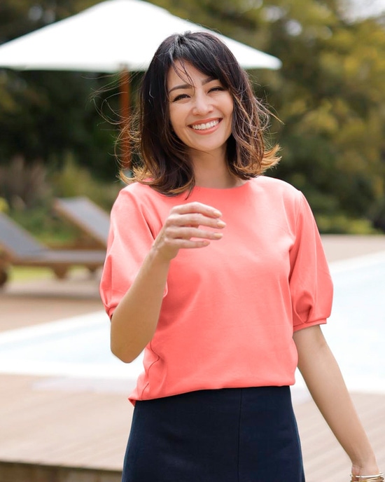 クルーネック／パフ半袖・ドゥクラッセTシャツ