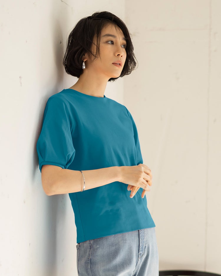 クルーネック／パフ半袖・ドゥクラッセTシャツ/40代50代からのレディース・メンズファッション通販 DoCLASSE(ドゥクラッセ)