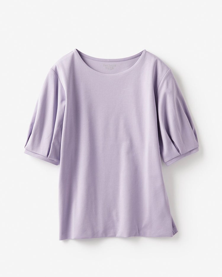 クルーネック／パフ半袖・ドゥクラッセTシャツ 詳細画像 ラベンダー 4